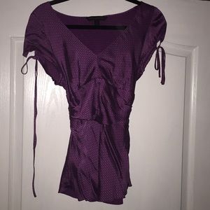 Satin Express shirt floral tie back